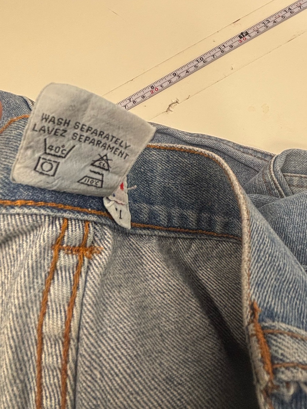 1980s Nevada Vintage high-waisted ribcage western cowgirl denim jeans size 31 - Picture 10 of 10